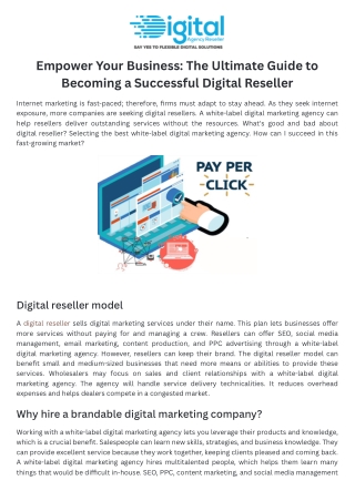 Empower Your Business The Ultimate Guide to Becoming a Successful Digital Reseller