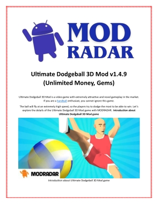 Ultimate Dodgeball 3D Mod v1.4.9 (Unlimited Money, Gems)