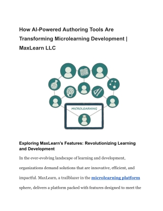 How AI-Powered Authoring Tools Are Transforming Microlearning Development _ MaxLearn LLC