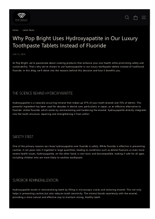 Pop Bright Luxury: Redefining Oral Care with Sustainable Toothpaste Tablets and