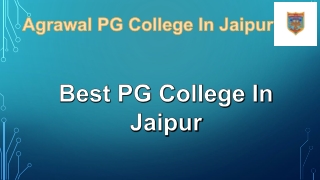 Best PG college In Jaipur