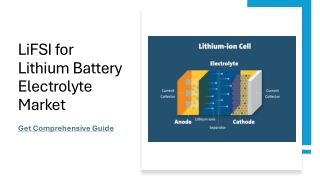 LiFSI for Lithium Battery Electrolyte Market