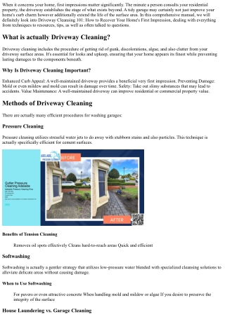 Driveway Cleansing 101: How to Restore Your Home's First Impression