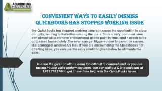 Step-by-Step guide to fixing QuickBooks Has Stopped Working Issue