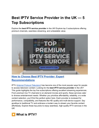 Best IPTV Service Providers in the UK — 10 Top Subscriptions (1)
