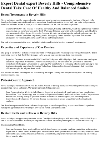Dental Group of Beverly Hills