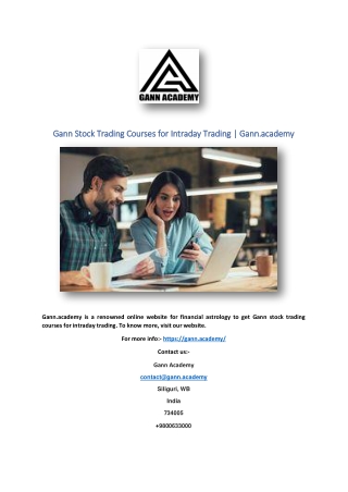 Gann Stock Trading Courses for Intraday Trading | Gann.academy