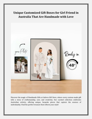 Unique Customized Gift Boxes for Girl Friend in Australia That Are Handmade with
