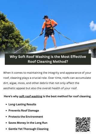 Why Soft Roof Washing is the Most Effective Roof Cleaning Method?