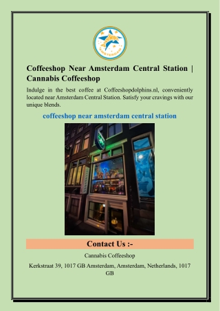 Coffeeshop Near Amsterdam Central Station  Cannabis Coffeeshop