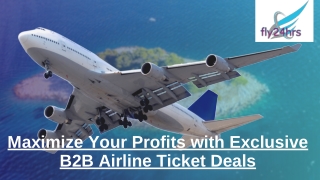 Maximize Your Profits with Exclusive B2B Airline Ticket Deals