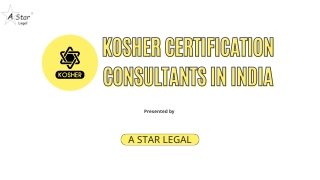 KOSHER Certification Consultants in India call 9314321001