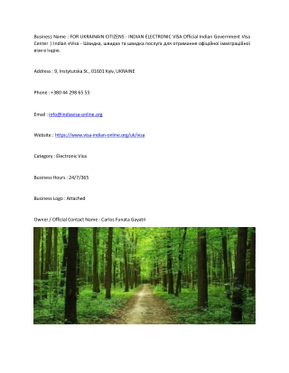 FOR UKRAINAIN CITIZENS - INDIAN ELECTRONIC VISA  Official Indian Government Visa