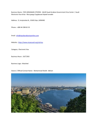 FOR UKRAINAIN CITIZENS - SAUDI  Saudi Arabian Government Visa Center | Saudi El