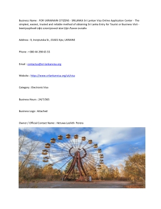 FOR UKRAINAIN CITIZENS - SRILANKA  Sri Lankan Visa Online Application Center - T