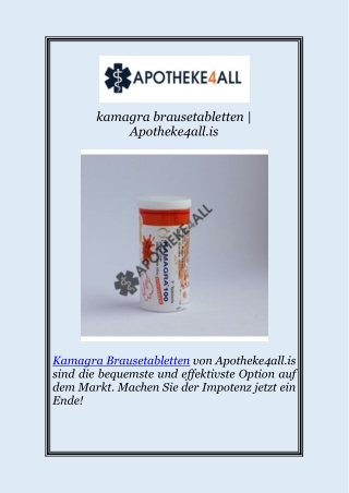 kamagra brausetabletten | Apotheke4all.is