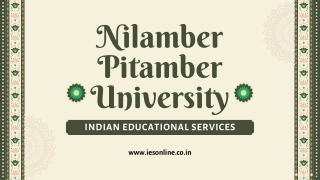 Nilamber-Pitamber University