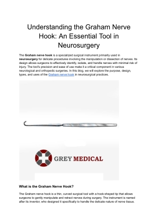 Understanding the Graham Nerve Hook_ An Essential Tool in Neurosurgery