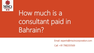 How much is a consultant paid in Bahrain