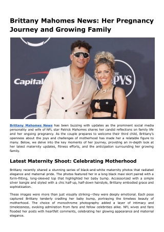 Brittany Mahomes_ A Glimpse Into Her Pregnancy Journey and Growing Family