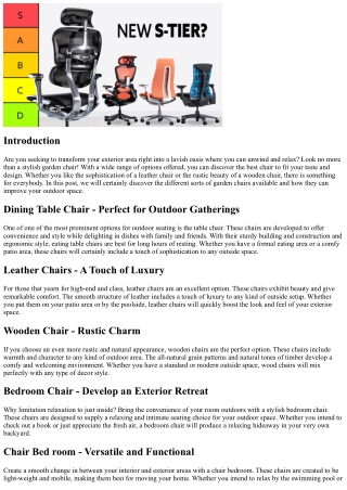 Kick back in Style with a Trendy Garden Chair for Your Exterior Room