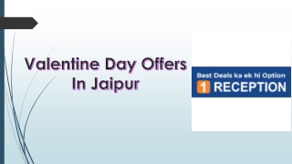 Valentine day offers in Jaipur