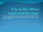 Hire iPhone App Developer India for iPhone application