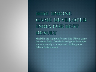 Hire iPhone Game Developer for any iPhone game development