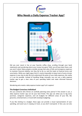 Lujy US LLC - Who Needs a Daily Expense Tracker App