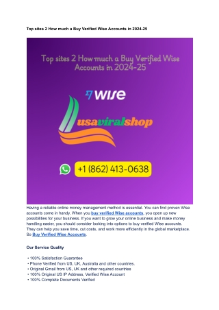 Top sites 2 How much a Buy Verified Wise Accounts in 2024-25 - Copy