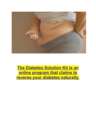 Online program that claims to reverse your diabetes naturally