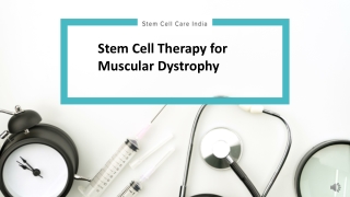 Stem Cell Therapy for Muscular Dystrophy