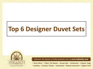 Top 6 designer duvet sets