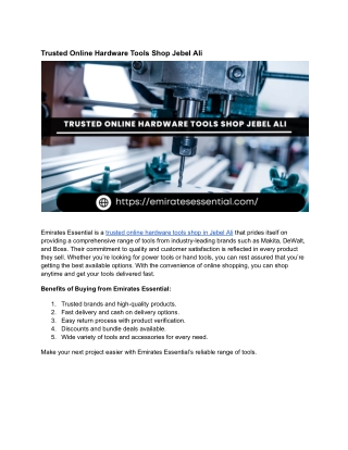 Trusted Online Hardware Tools Shop Jebel Ali