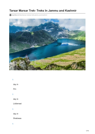 Tarsar Marsar Trek