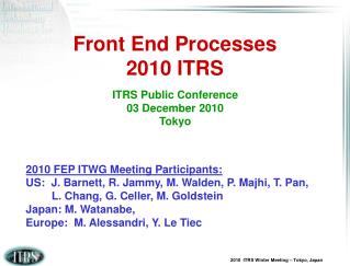 Front End Processes 2010 ITRS
