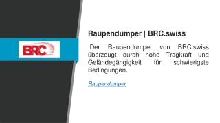 Raupendumper BRC.swiss