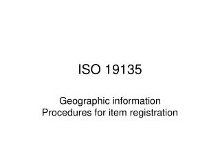 ISO 19135