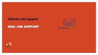 Tableau Job support | Technical job support