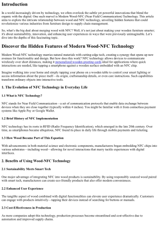 “Discover the Hidden Features of Modern Wood-NFC Technology”