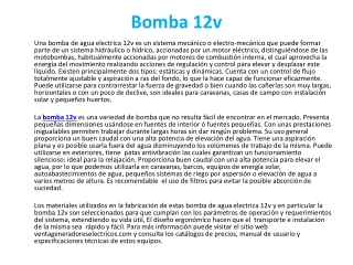 Bomba 12v