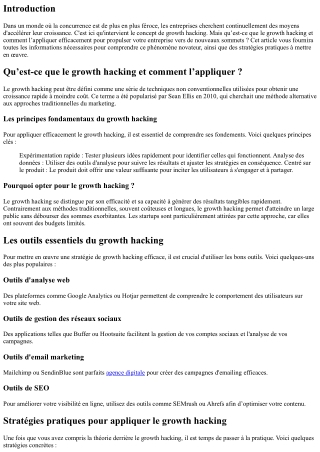 Qu’est-ce que le growth hacking et comment l’appliquer ?
