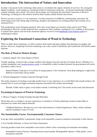 Exploring the Emotional Connection of Wood in Technology