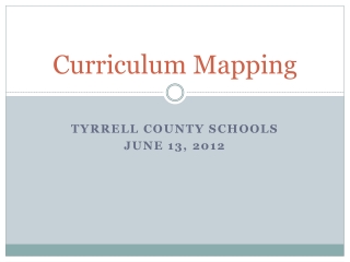 Curriculum Mapping