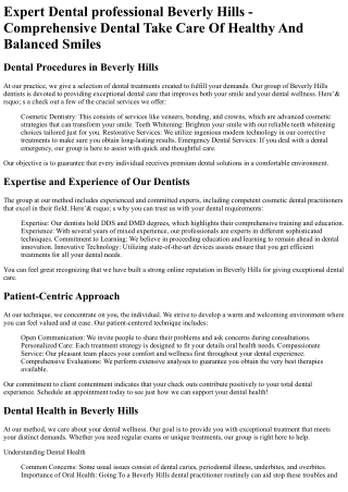 Dental Group of Beverly Hills