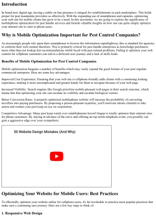 Optimizing Your Website for Mobile Users: A Must for Pest Control Companies