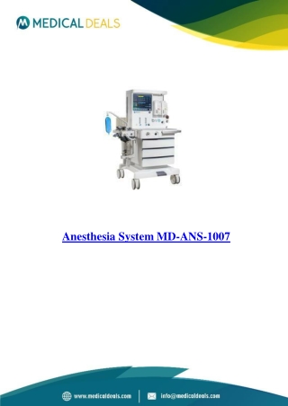 Anesthesia-System-MD-ANS-1007-MD-ANS-1007