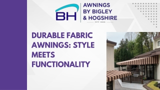 Durable Fabric Awnings Style Meets Functionality