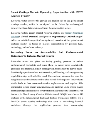 Smart Coatings Market