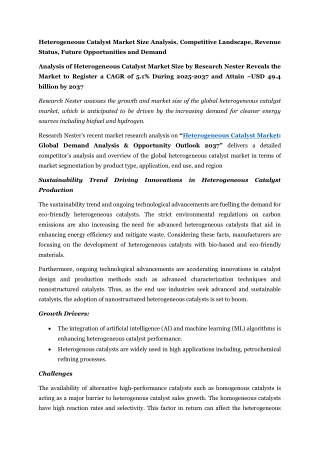 Heterogeneous Catalyst Market_PR 1